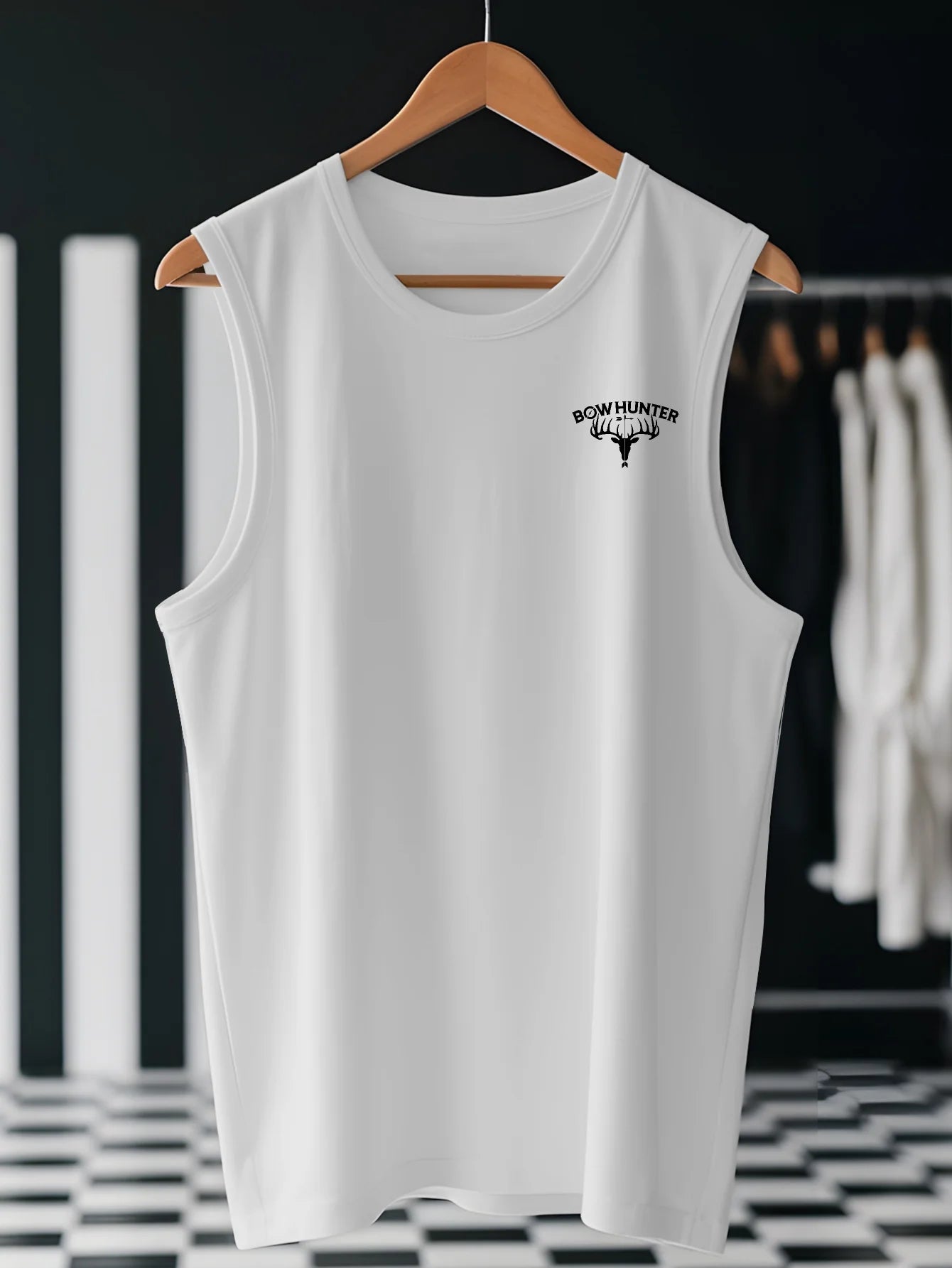 Men's large-sized archer pattern vest - Suitable for summer and fitness, with a casual style and comfortable fit